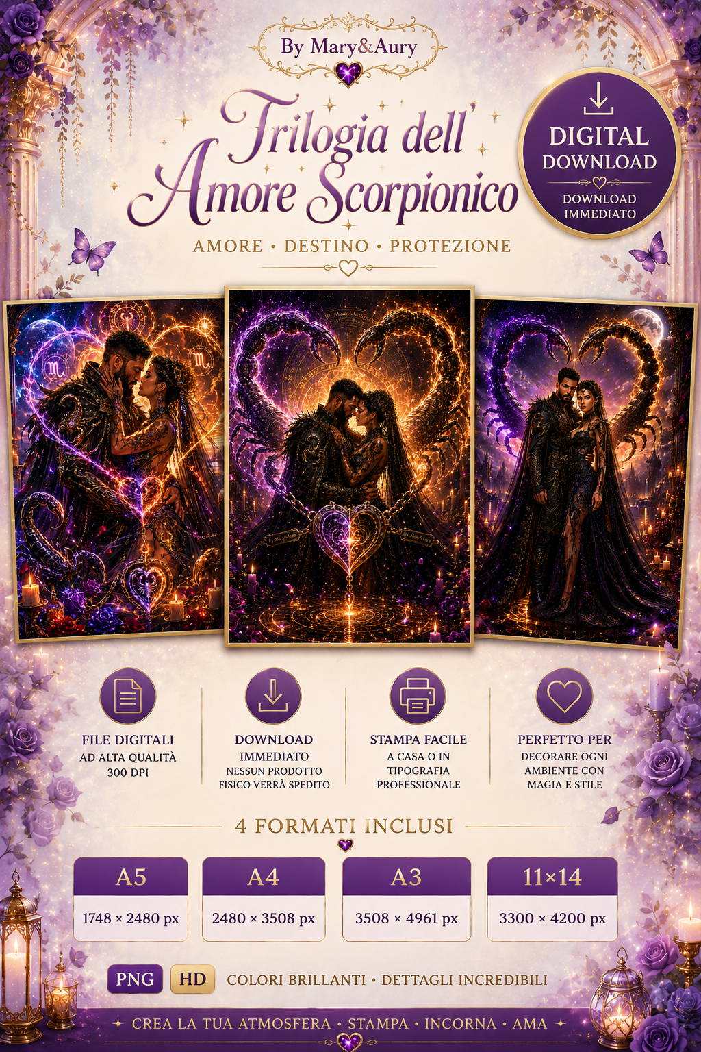 Guardiani Eterni degli Scorpioni – Dark Fantasy Digital Art | By Mary&Aury