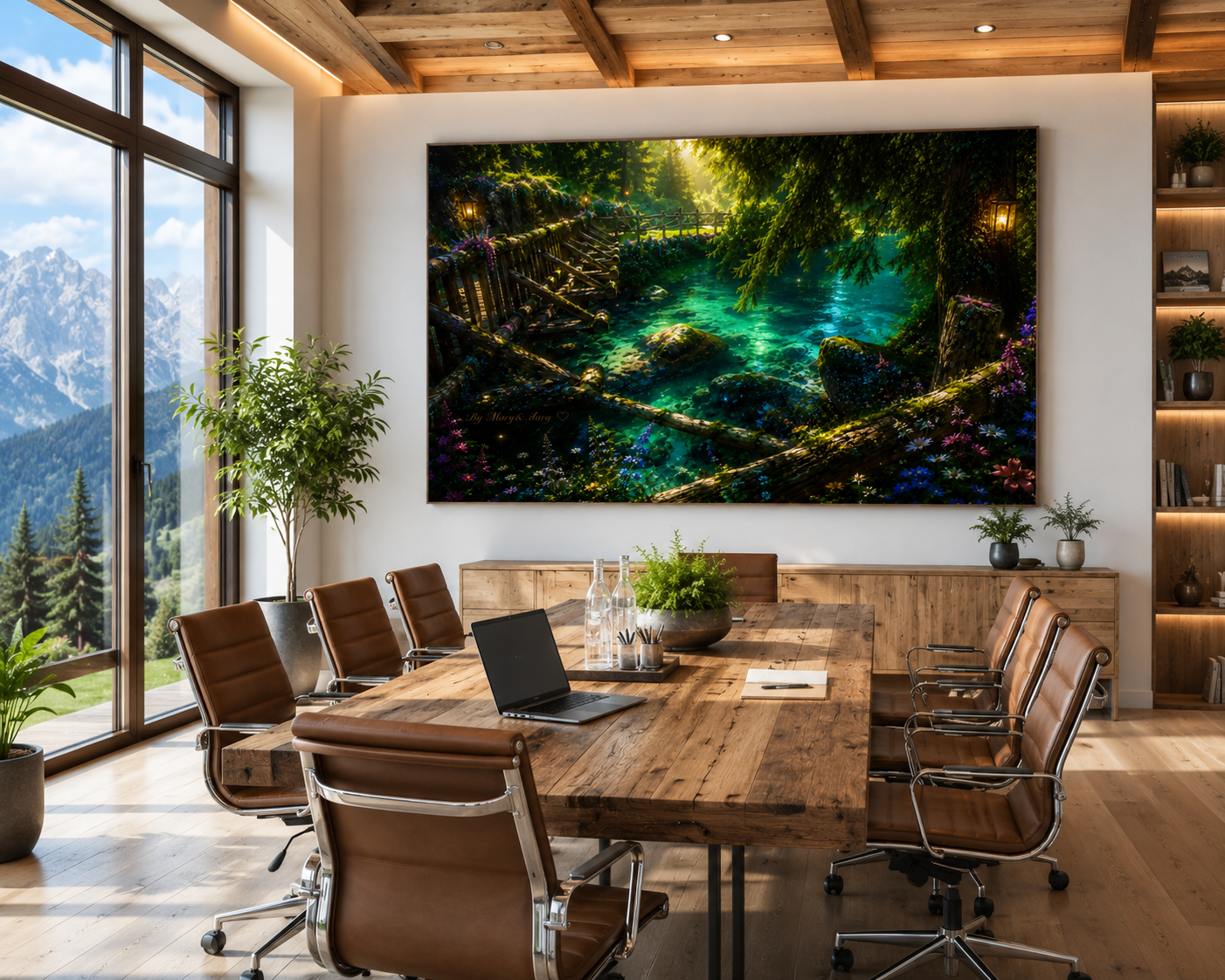 Mockup ufficio con vista montagna – By Mary&Aury