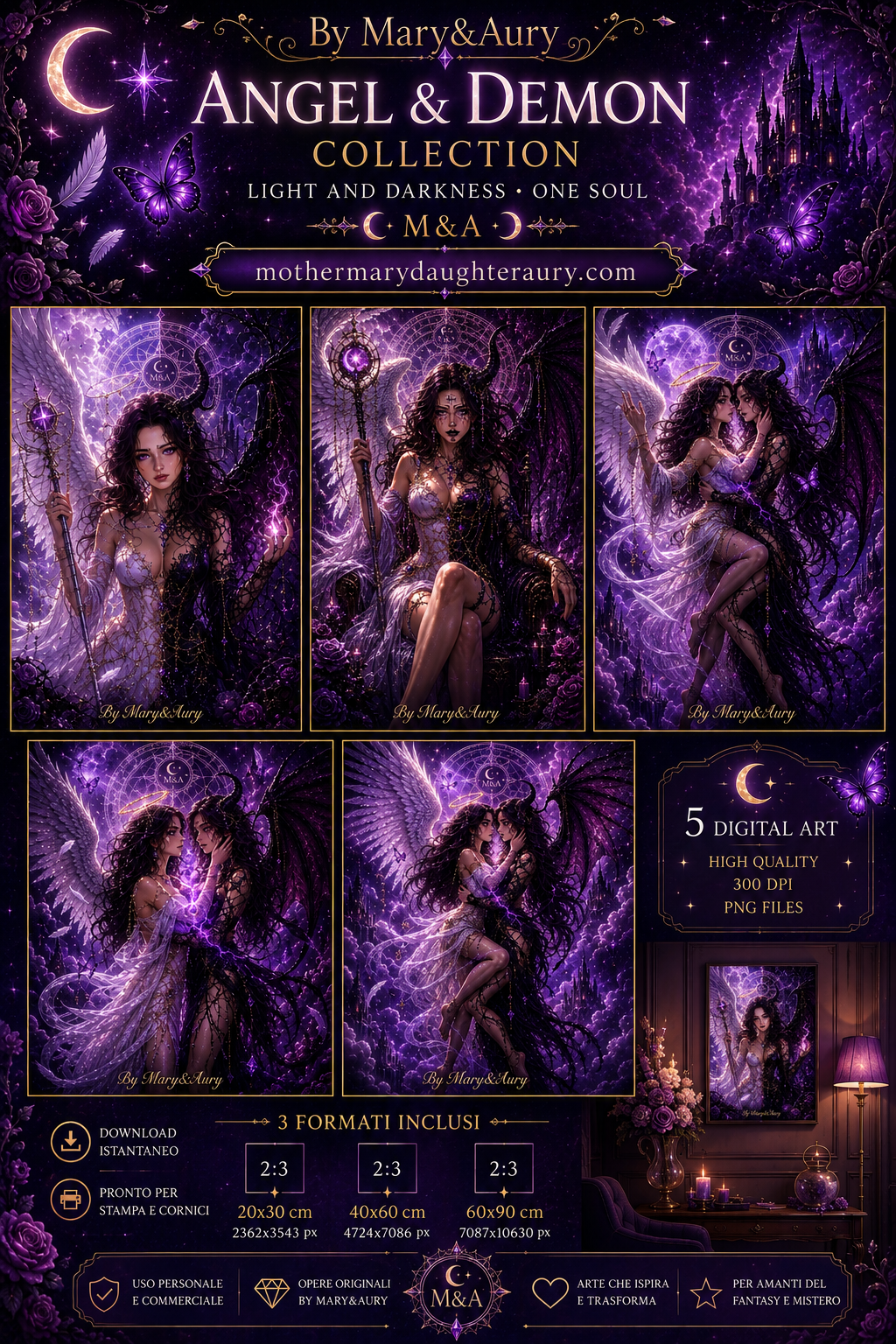 Collezione Angel & Demon in Viola Celestiale – By Mary&Aury
