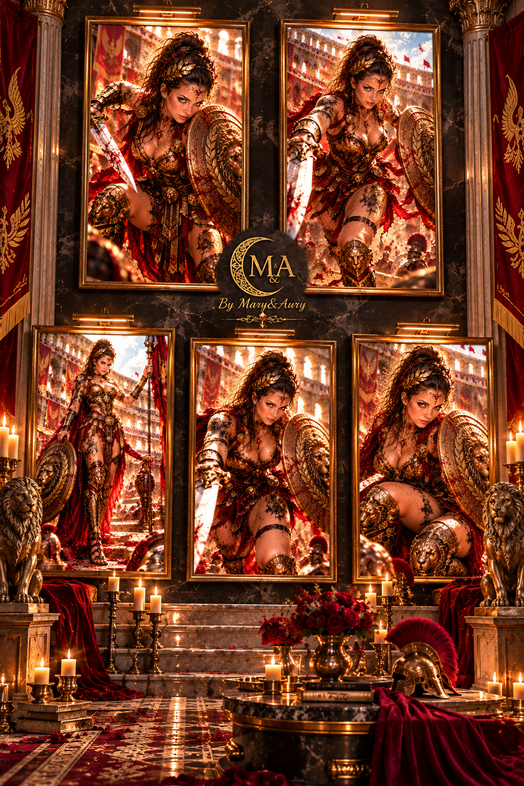 Guerriera Romana – L’anima di Roma | Poster digitale fantasy
