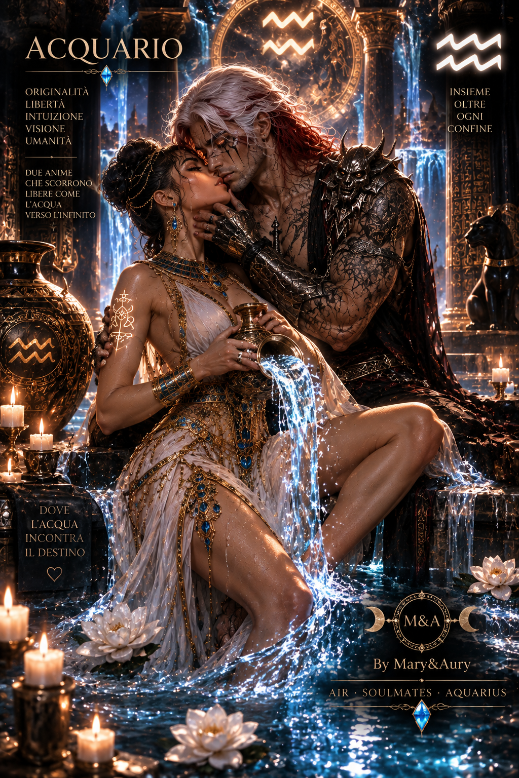 Acquario Zodiac Fantasy Art Mary&Aury – illustrazione digitale