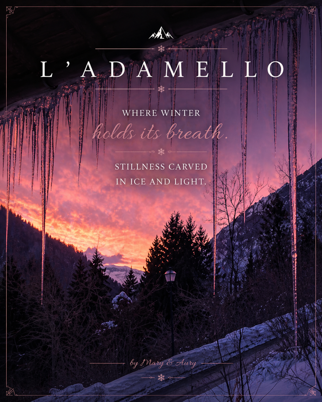 L'Adamello Collection – Ghiaccioli d'Inverno | Bundle Wall Art Stampabile | Poster, Sfondi Desktop & Mobile | Download Istantaneo