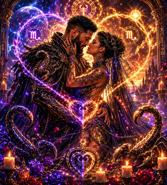 Guardiani Eterni degli Scorpioni – Dark Fantasy Digital Art | By Mary&Aury