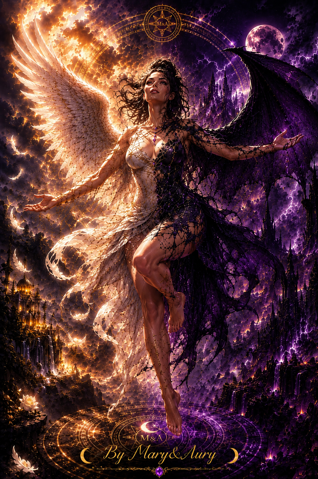 Angelo e Demone nel Cerchio Celeste – by Mary&Aury