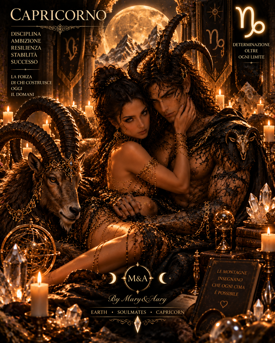 Capricorno Zodiac Fantasy Art Mary&Aury – illustrazione digitale