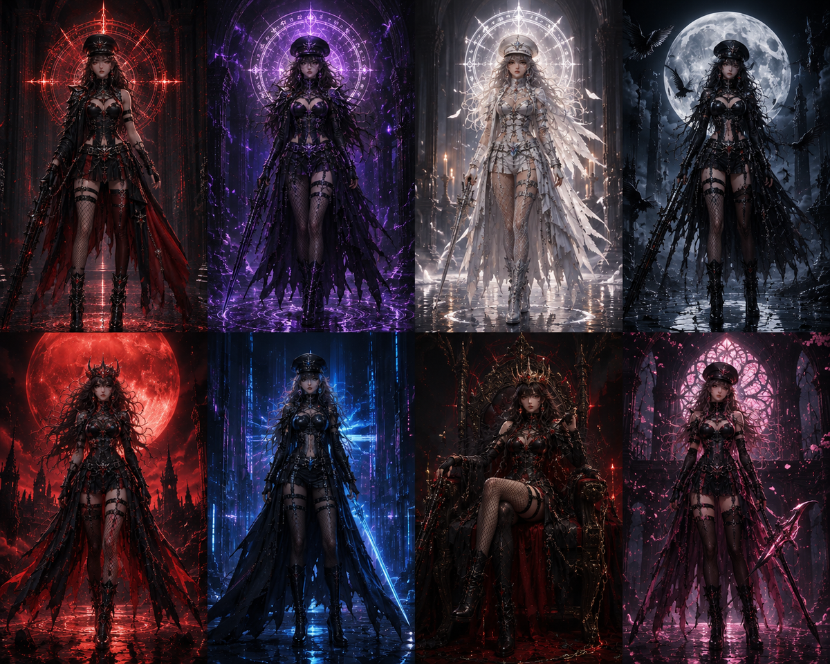Dark Empress Collection – 8 Gothic Fantasy Poster & Wallpaper PNG ZIP
