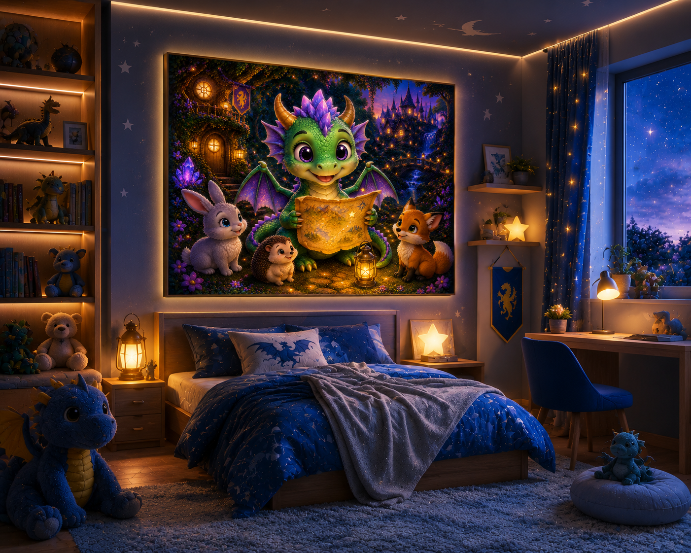 Il Piccolo Drago Magico – Poster Fantasy Cameretta Bambini