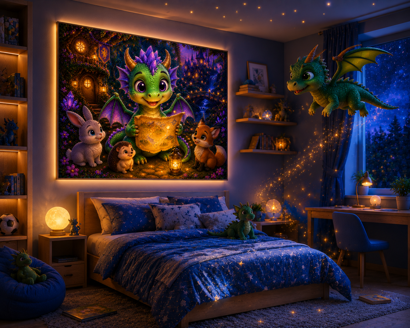 Il Piccolo Drago Magico – Poster Fantasy Cameretta Bambini