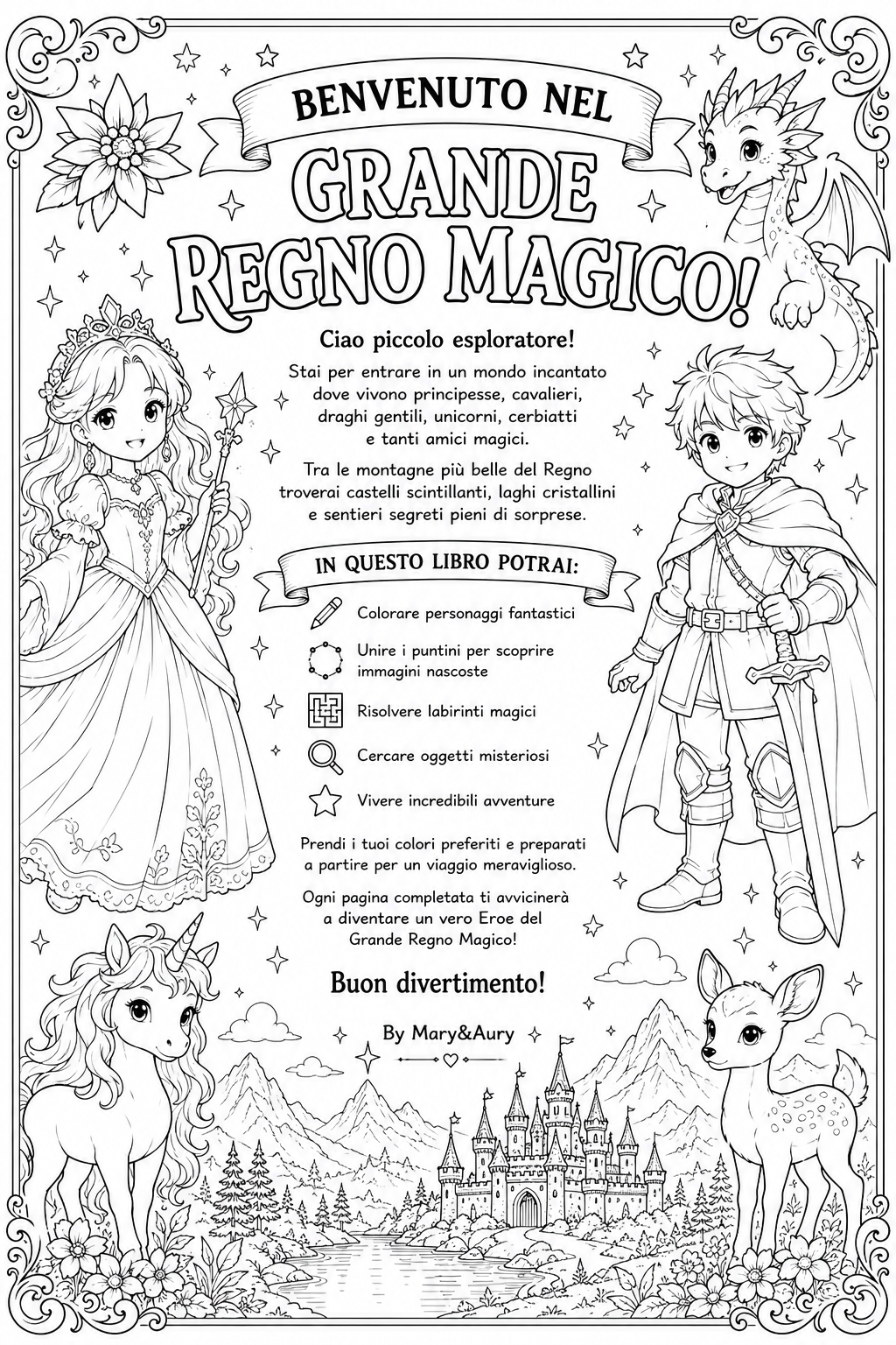 Il Grande Regno Magico — Libro di Attività per Bambini 4-8 Anni (PDF Digitale)
