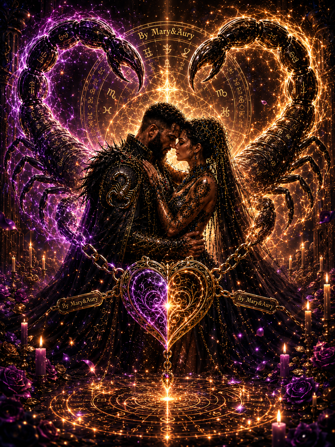 Guardiani Eterni degli Scorpioni – Dark Fantasy Digital Art | By Mary&Aury