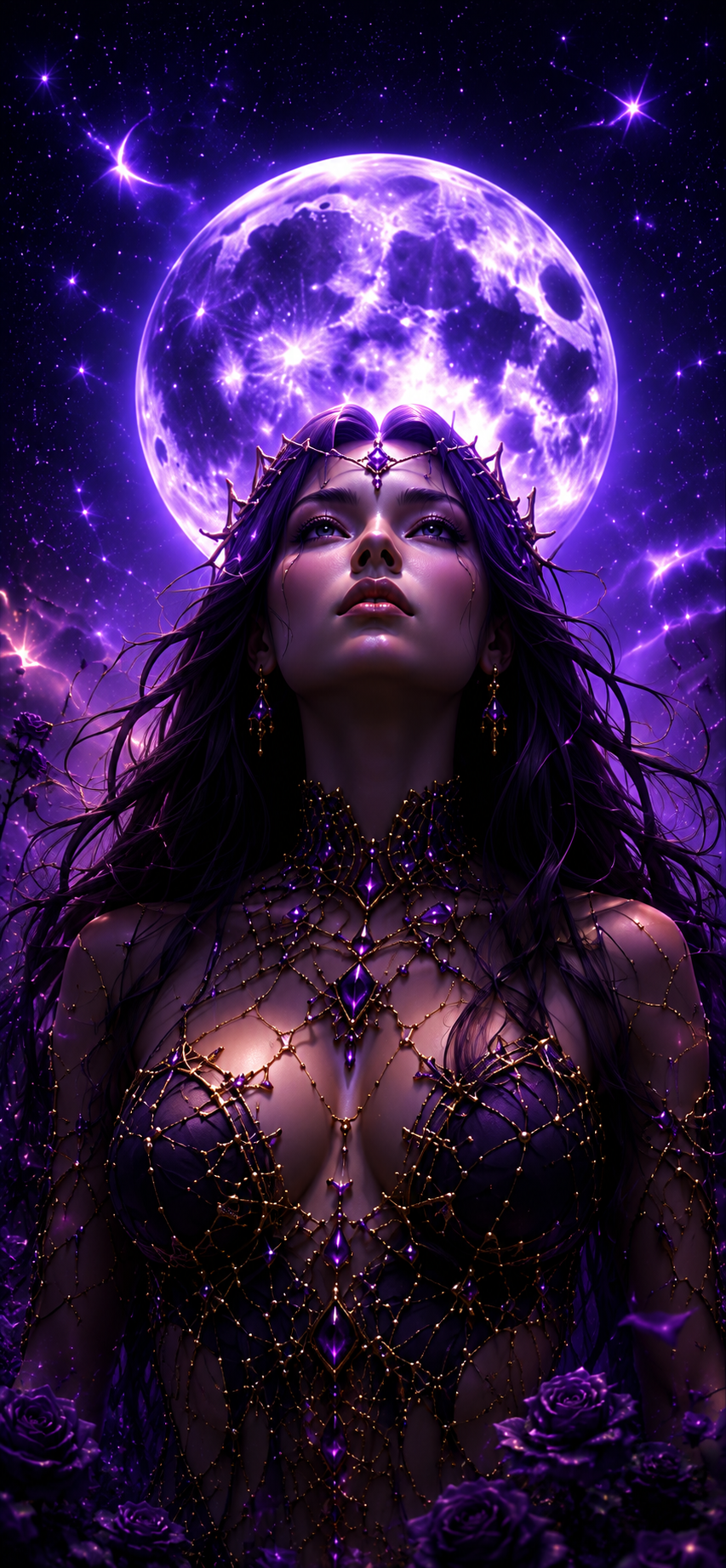 Angelo Oscuro – Bundle 7 Sfondi Fantasy Gotici per iPhone | Aesthetic Viola Celestiale