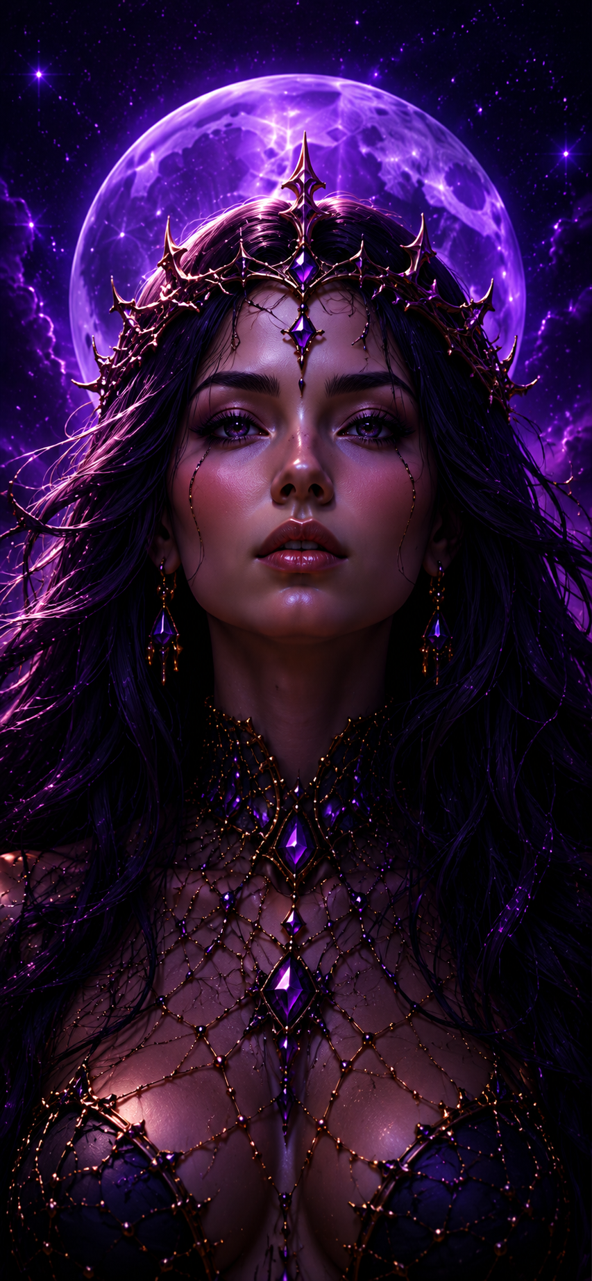 Angelo Oscuro – Bundle 7 Sfondi Fantasy Gotici per iPhone | Aesthetic Viola Celestiale