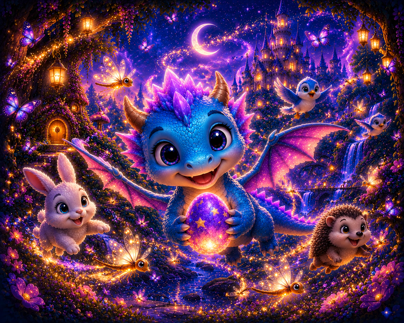 Poster Fantasy Drago Magico per Cameretta Bambino – File Digitale PNG HD | Download Immediato