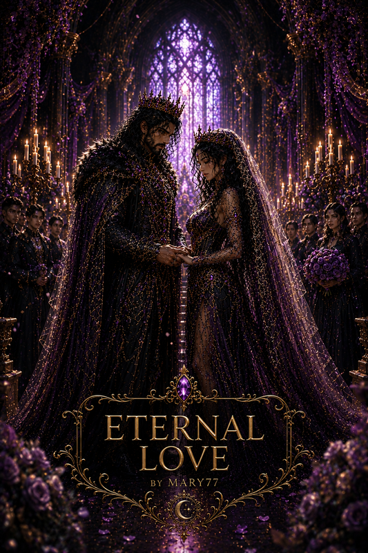 Re e Regina Amore – Poster Coppia Fantasy Eterno | Arte Digitale Dark Royal Gotica by Mary77