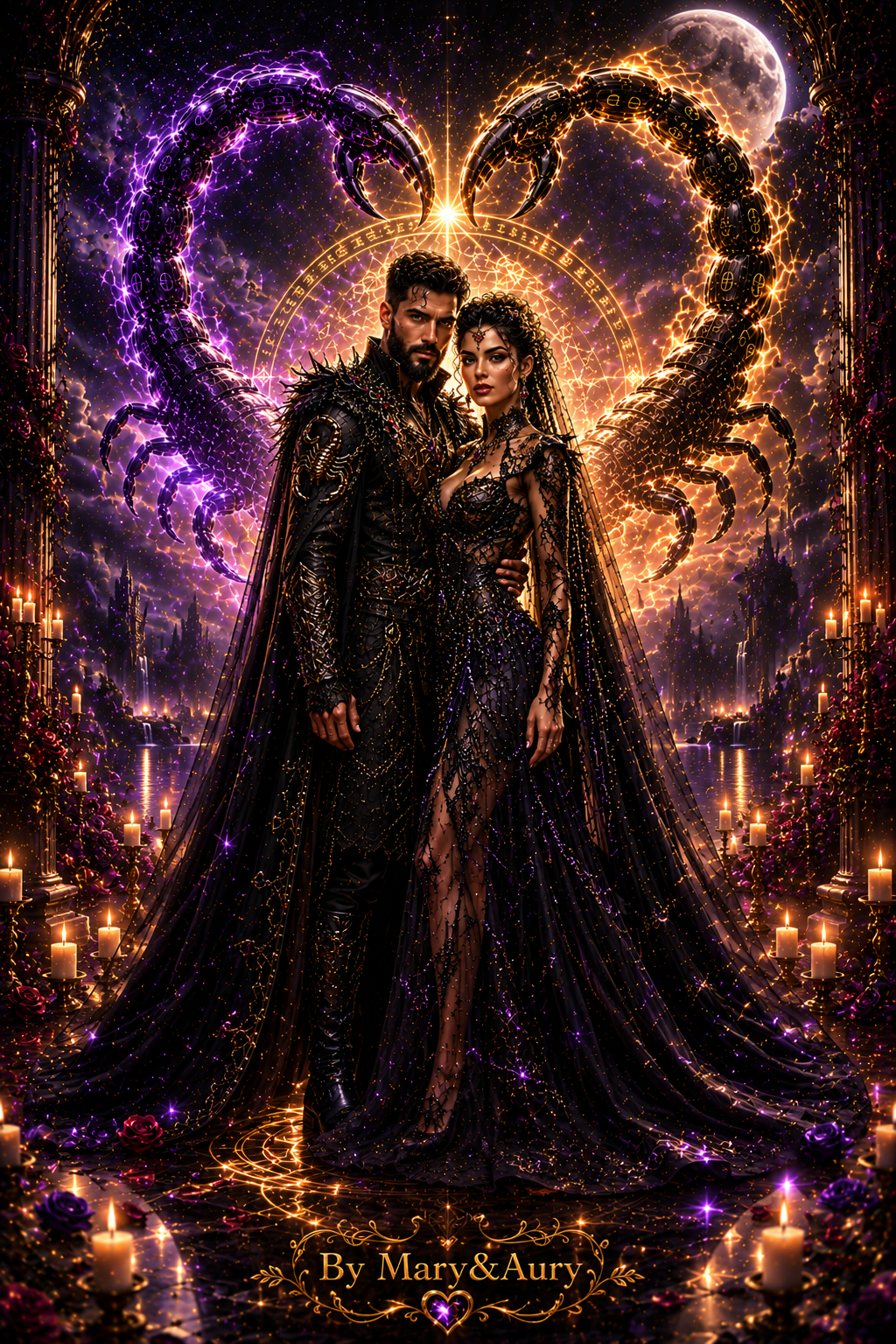 Guardiani Eterni degli Scorpioni – Dark Fantasy Digital Art | By Mary&Aury