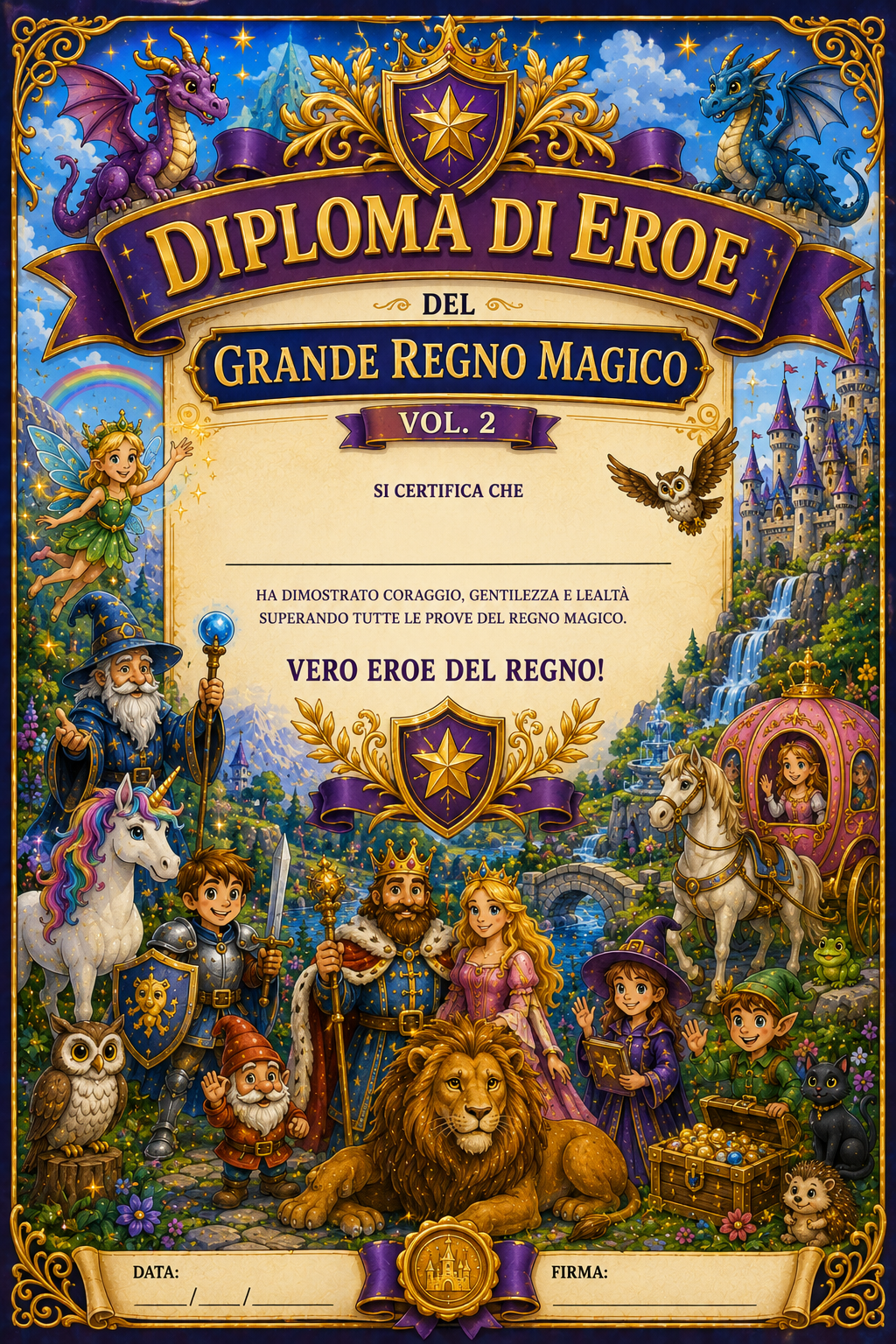 Il Grande Regno Magico Vol. 2 – Libro da Colorare e Attività per Bambini