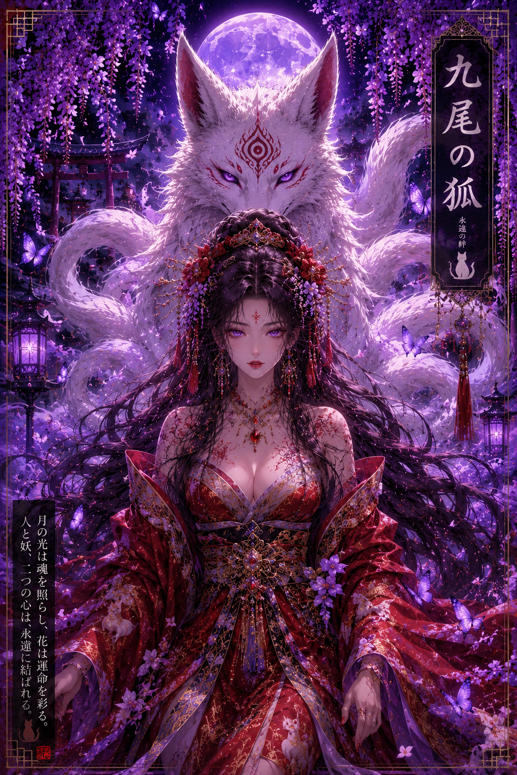 Kitsune Spirit – Poster Fantasy Manga Giapponese | 5 Formati HD