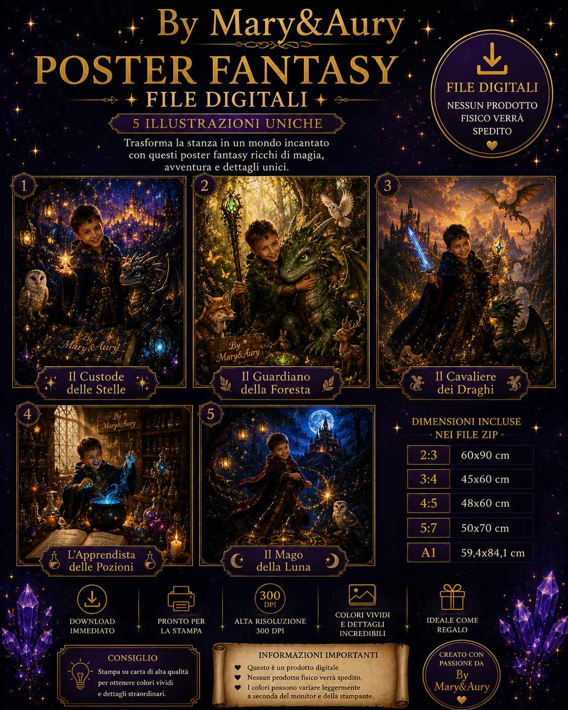 Poster Fantasy – File Digitali | By Mary&Aury