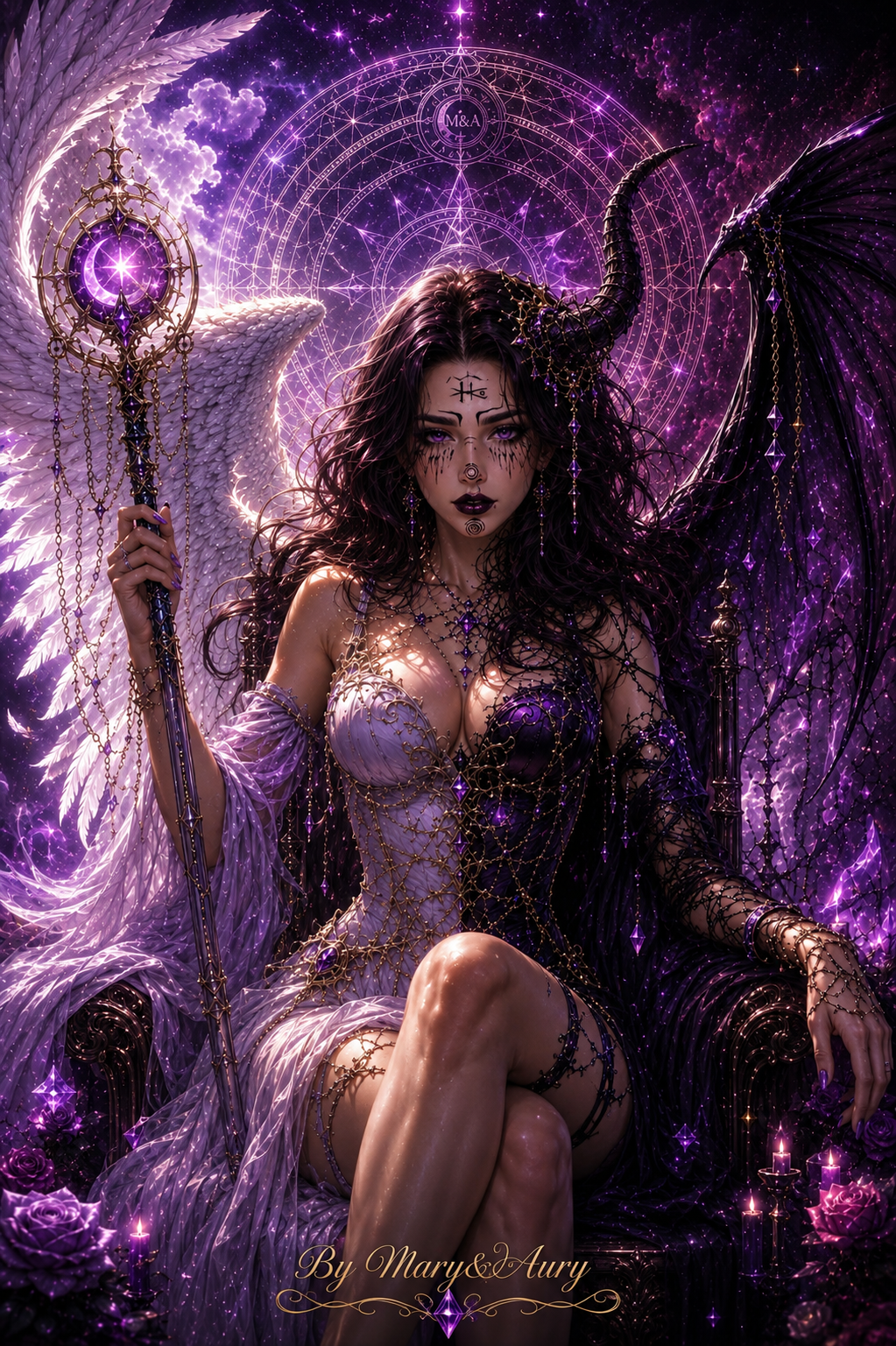 Regina gotica tra luce e ombra – Aurora Angel & Demon