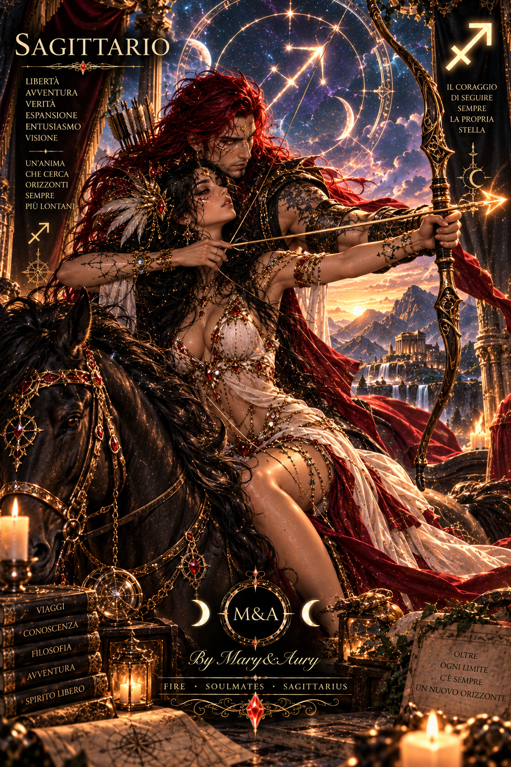 Sagittario Zodiac Fantasy Art Mary&Aury – illustrazione digitale