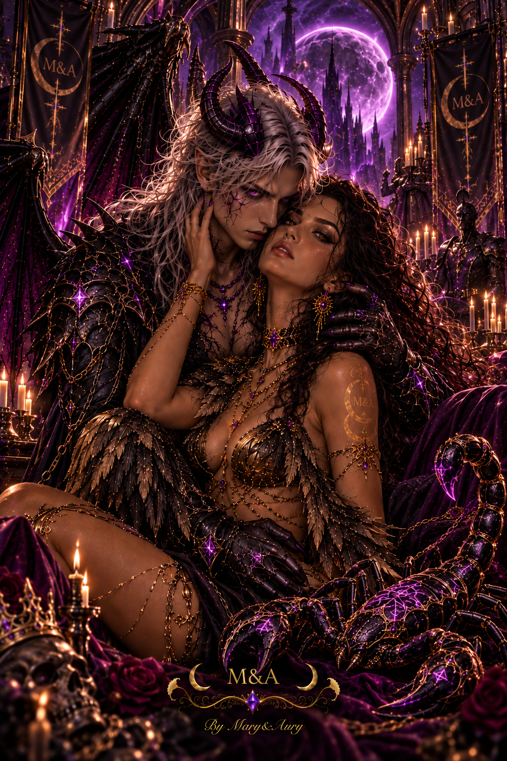 Scorpione Zodiac Fantasy Art Mary&Aury – illustrazione digitale