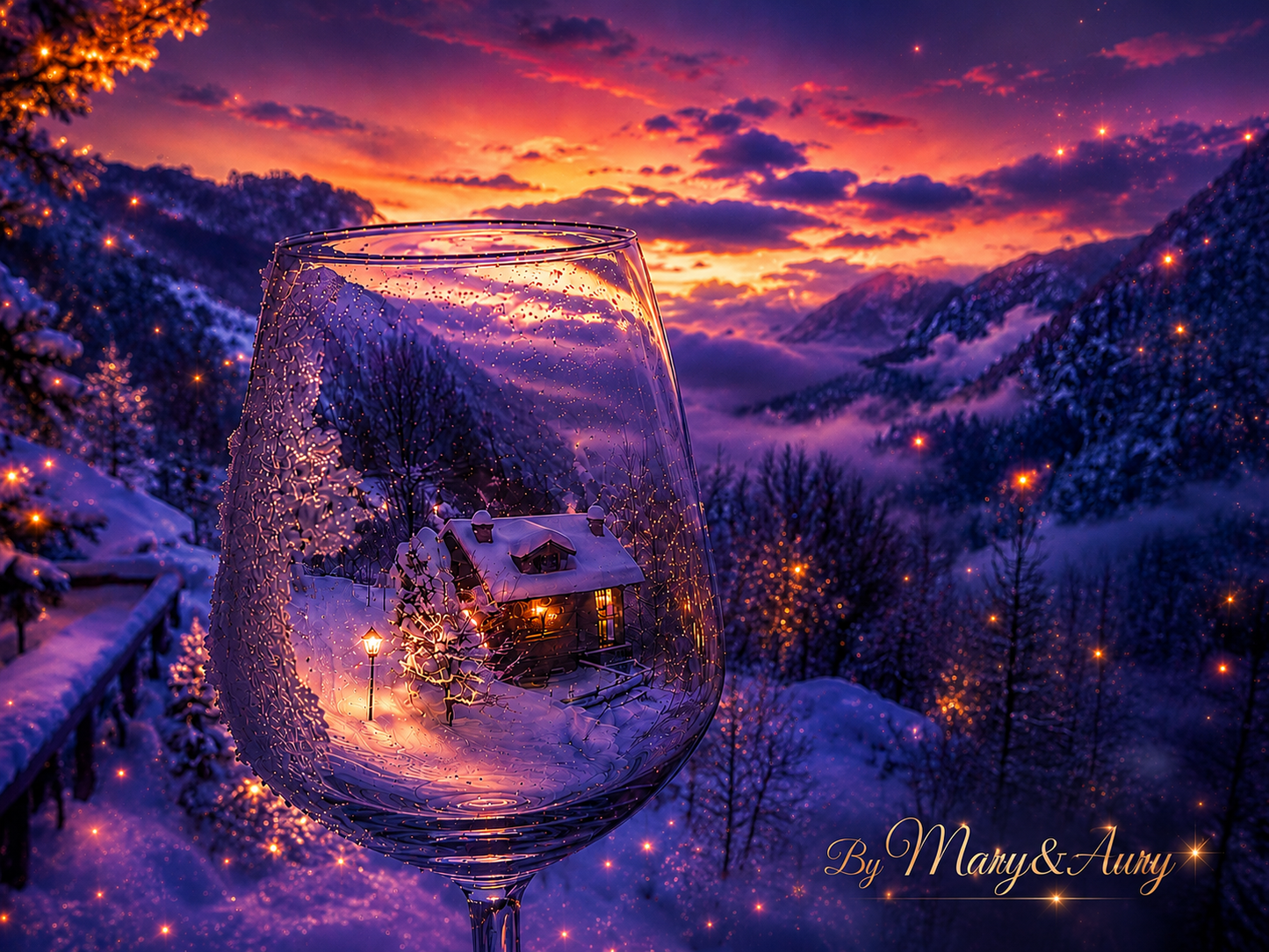 Tramonto Magico d'Inverno – Bundle Poster Digitali | By Mary&Aury