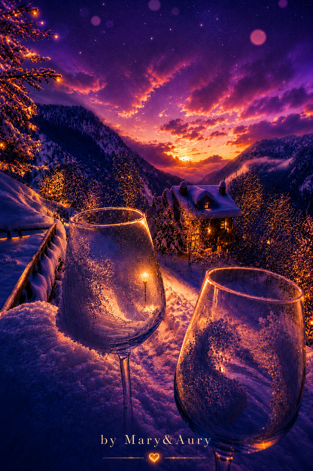 Tramonto Magico d'Inverno – Bundle Poster Digitali | By Mary&Aury