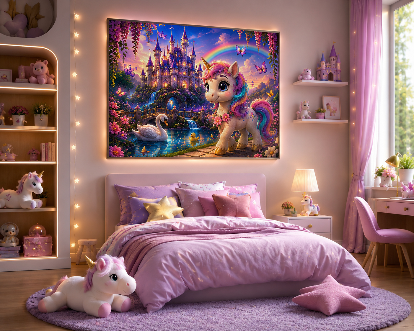 Il Paese degli Unicorni – Poster Fantasy Cameretta Bambini