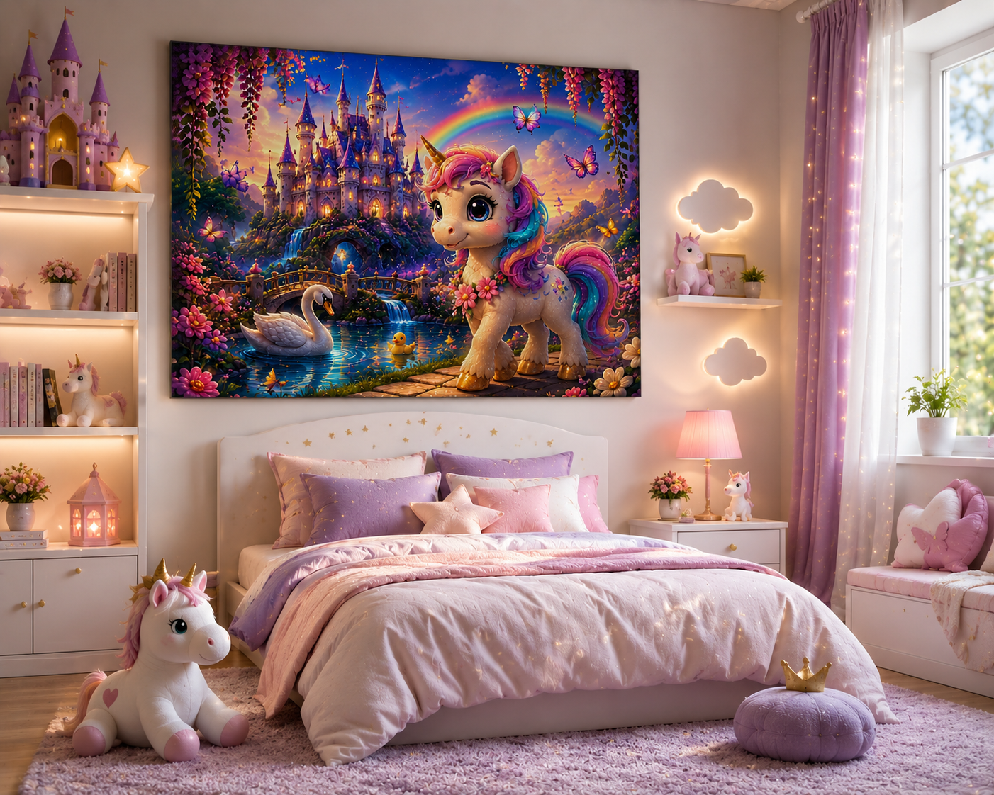 Il Paese degli Unicorni – Poster Fantasy Cameretta Bambini