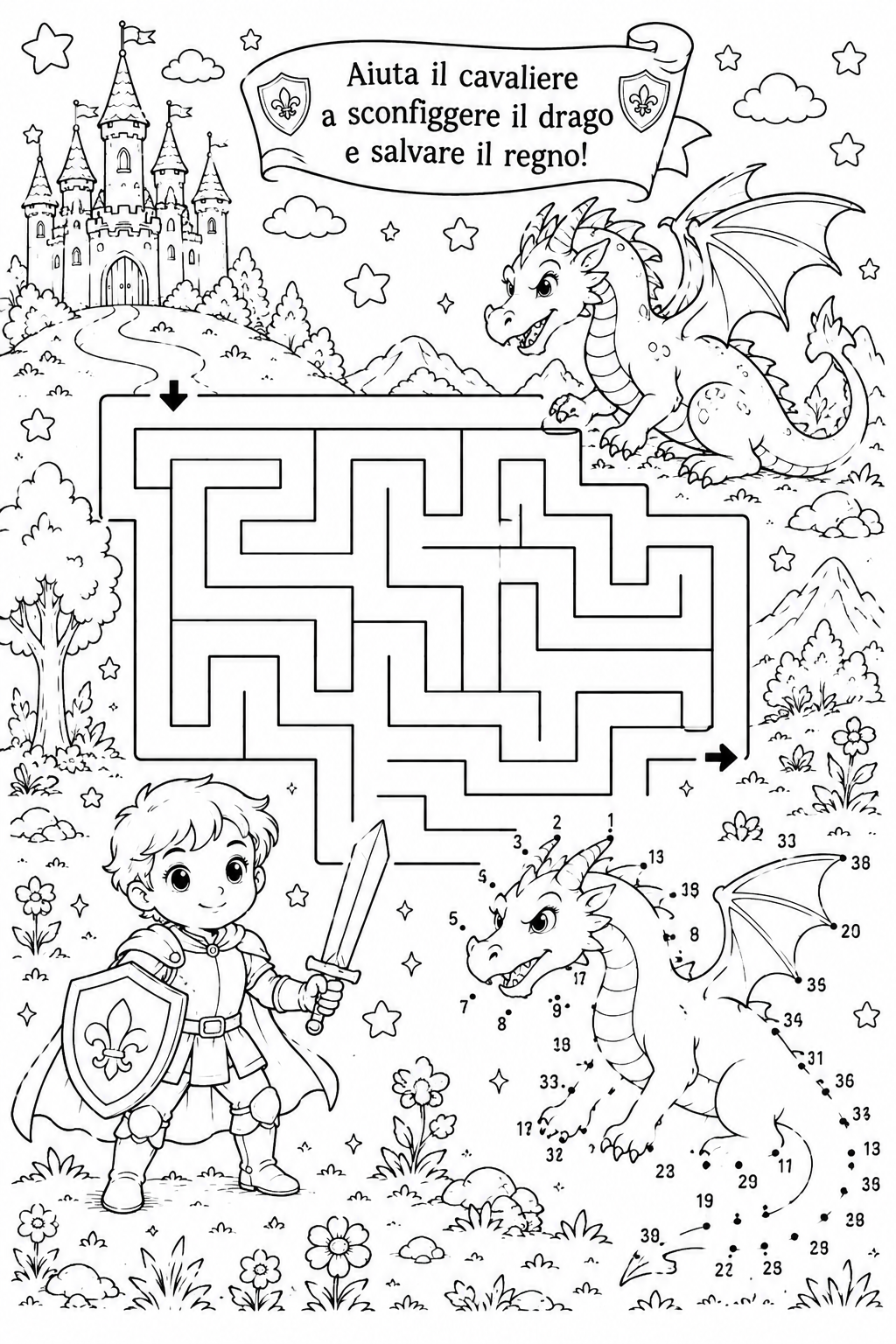 Il Grande Regno Magico — Libro di Attività per Bambini 4-8 Anni (PDF Digitale)