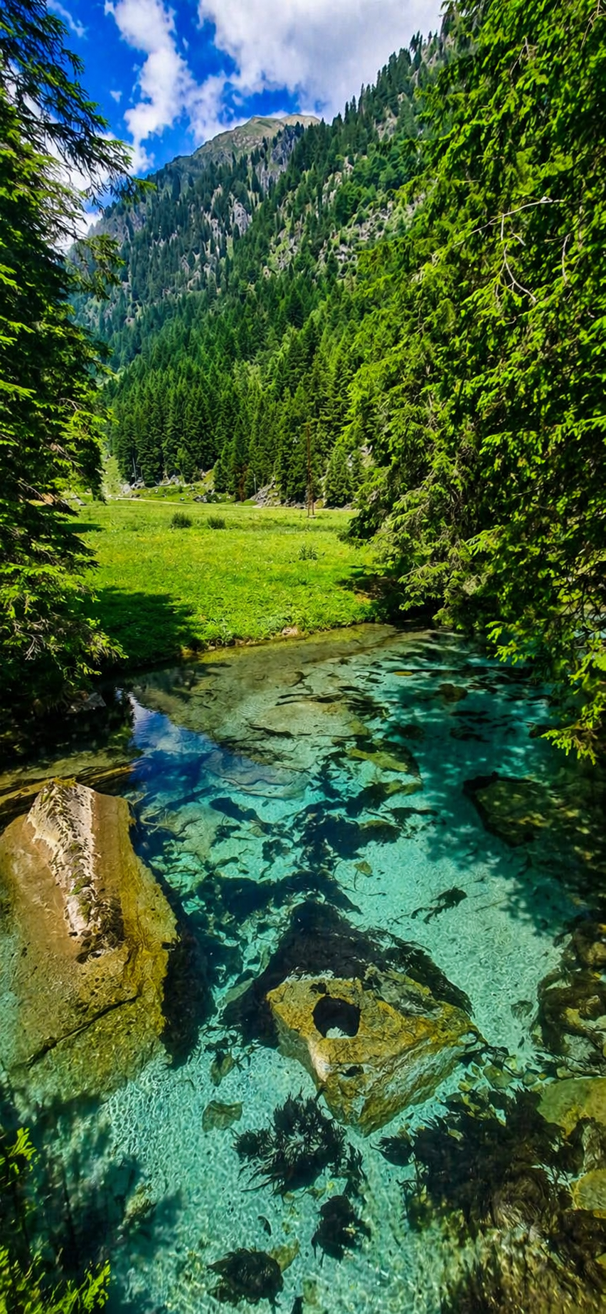 Val Nambrone Acque Cristalline – Collezione Premium di Sfondi Digitali | Dolomiti Italiane