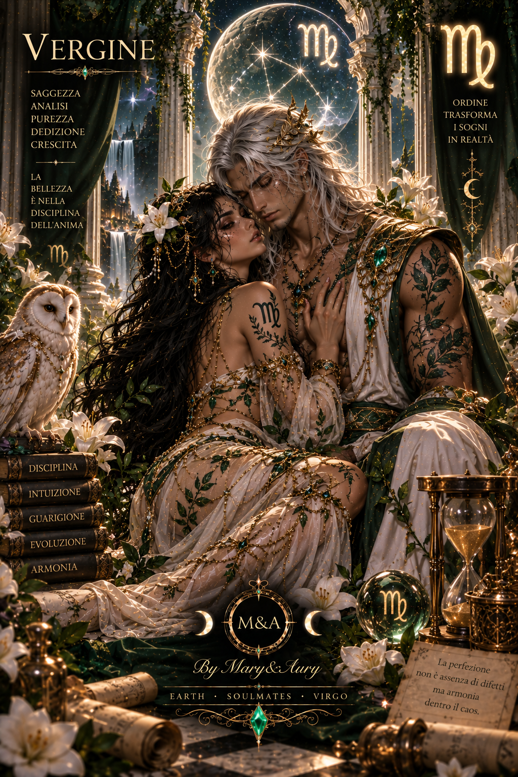 Vergine Zodiac Fantasy Art Mary&Aury – illustrazione digitale
