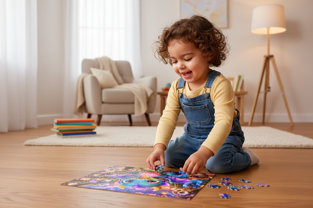 Baby Dragon Puzzle – Bambino che gioca