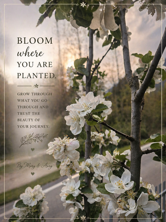 Fiori di Ciliegio – Sboccia Dove Sei Piantata | Poster Wall Art Stampabile | 7 Formati | Mary&Aury