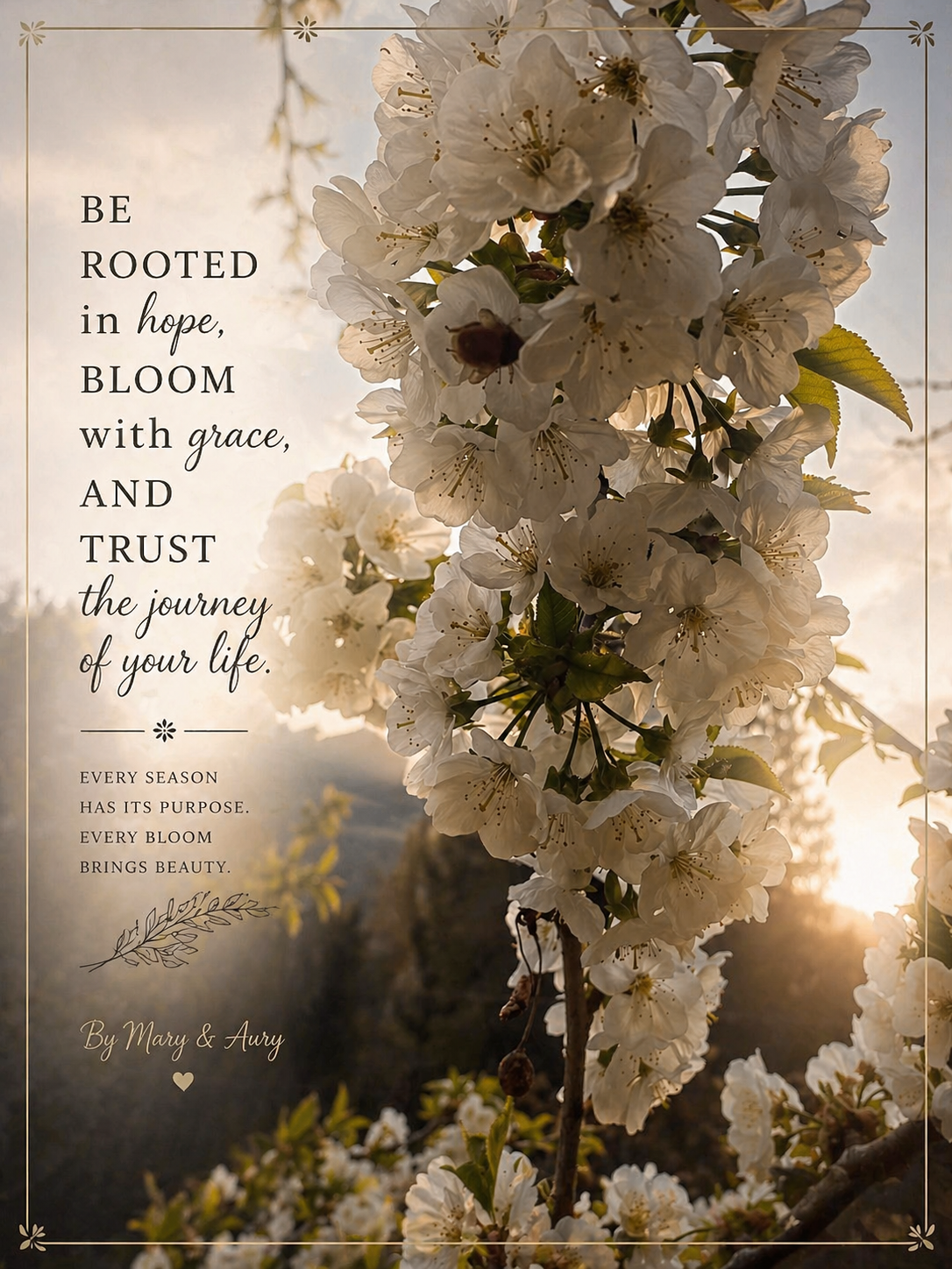Fiori di Ciliegio – Radicata nella Speranza | Poster Wall Art Stampabile | 7 Formati | Mary&Aury