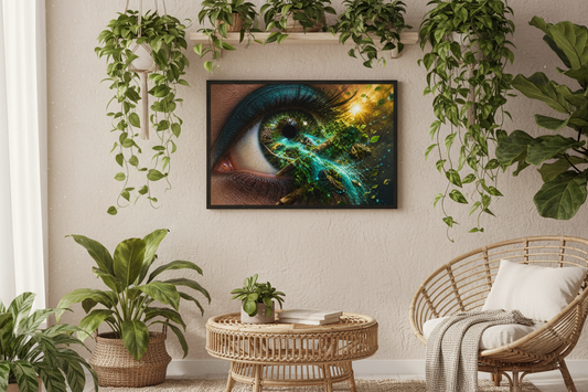 Mockup Boho con piante