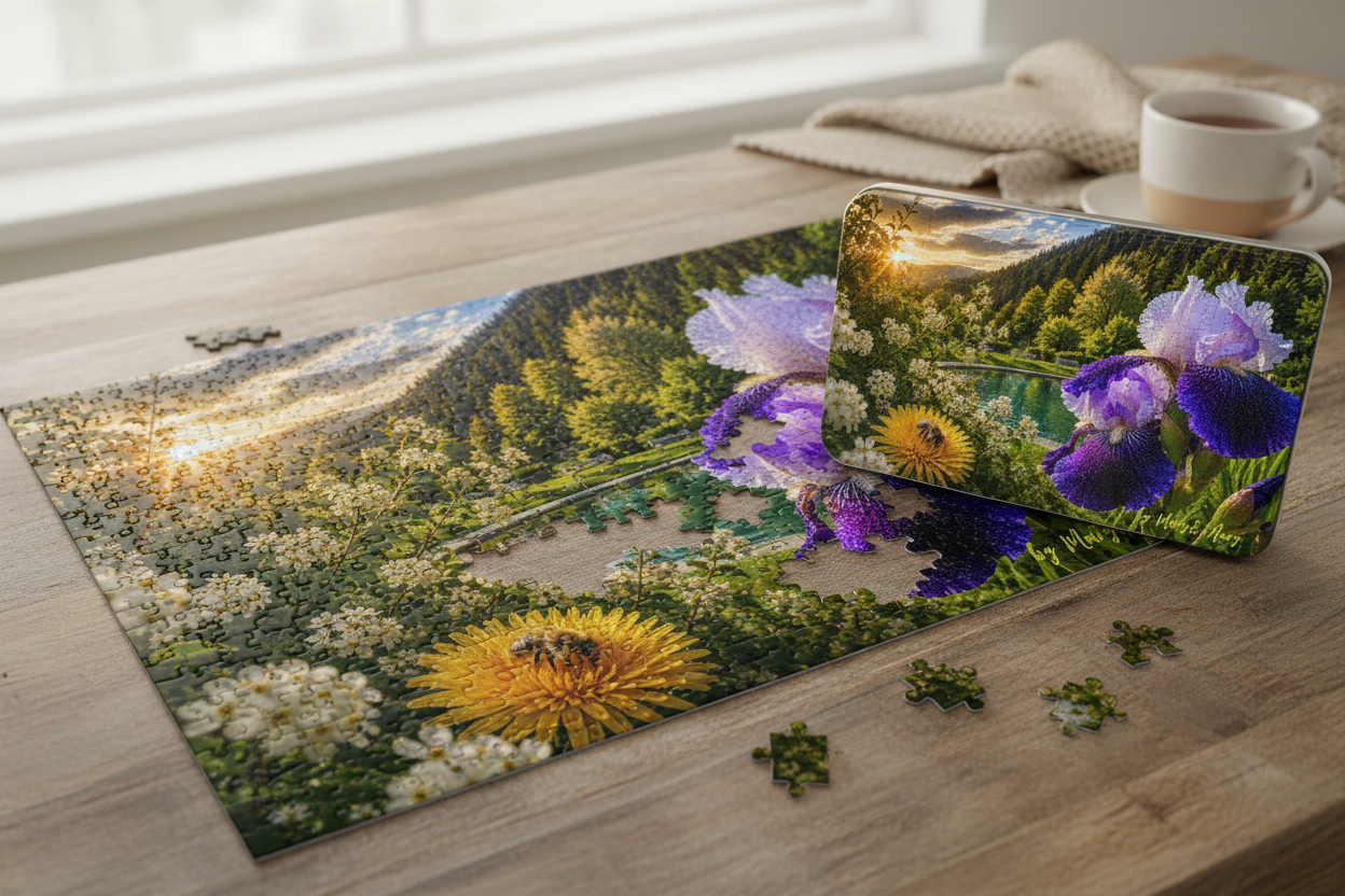 Puzzle Iris & Natura – 1000 Pezzi in Scatola di Latta | Mary & Aury